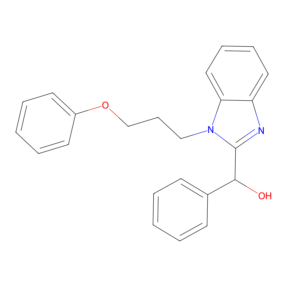 [1-(3-Phenoxypropyl)benzimidazol-2-yl]-phenylmethanol molecular structure, CAS 847241-27-4