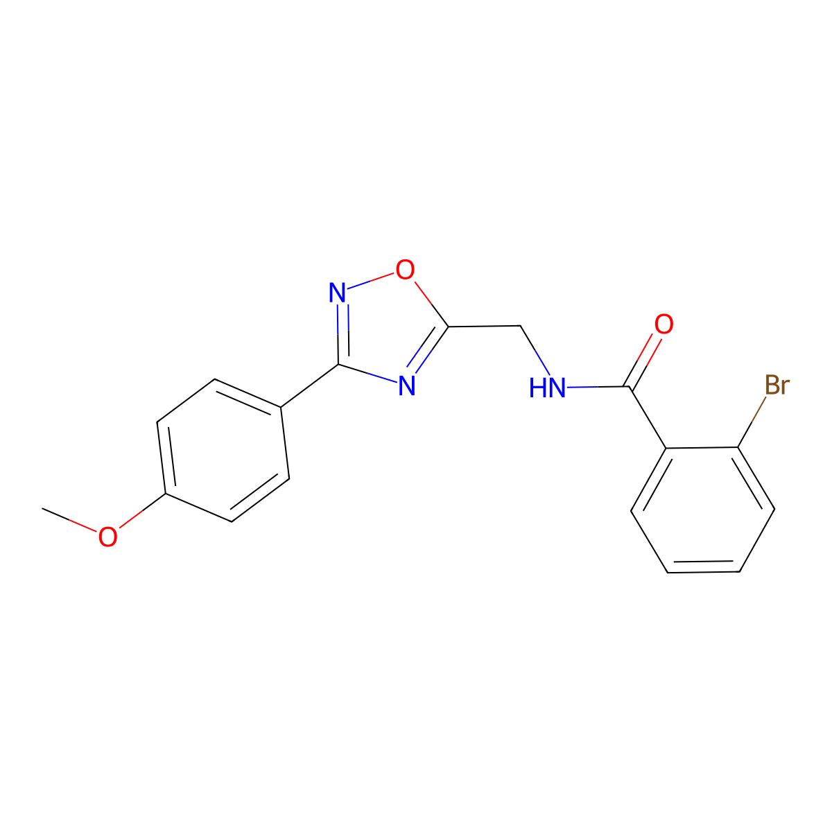 2-bromo-N-{[3-(4-methoxyphenyl)-1,2,4-oxadiazol-5-yl]methyl}benzamide molecular structure, CAS 847241-58-1