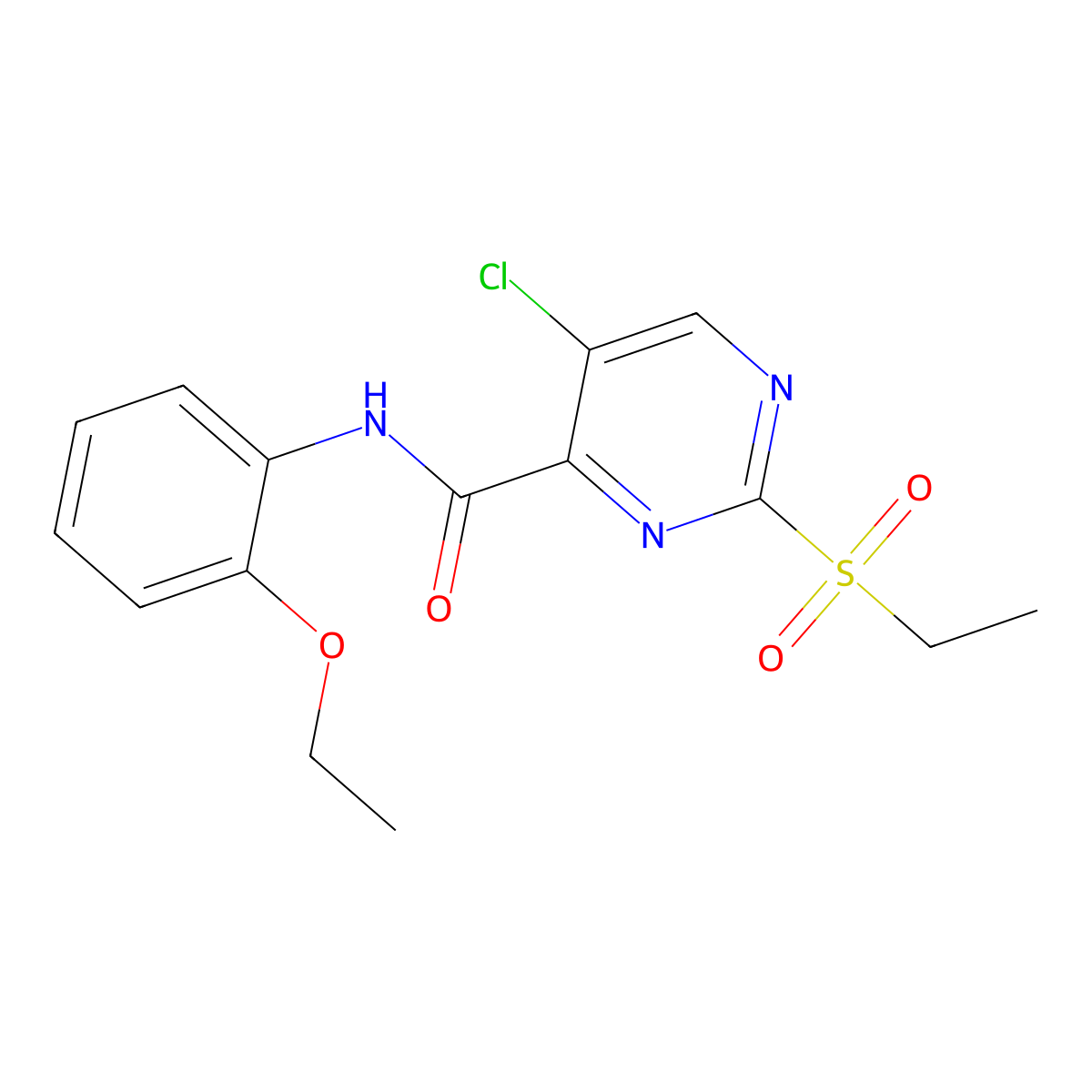 5-chloro-N-(2-ethoxyphenyl)-2-(ethylsulfonyl)pyrimidine-4-carboxamide molecular structure, CAS 847241-68-3
