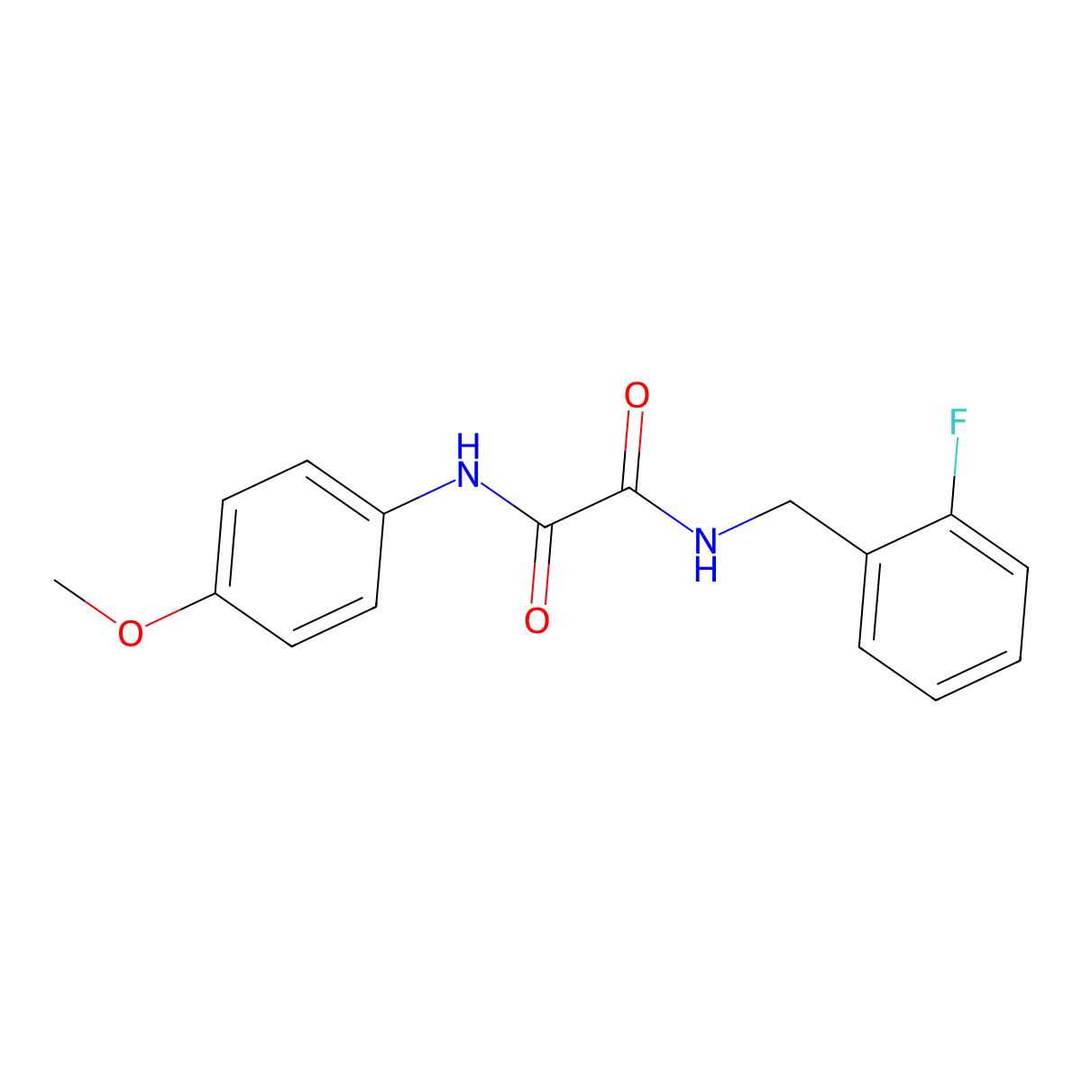 N1-(2-fluorobenzyl)-N2-(4-methoxyphenyl)oxalamide molecular structure, CAS 847242-05-1