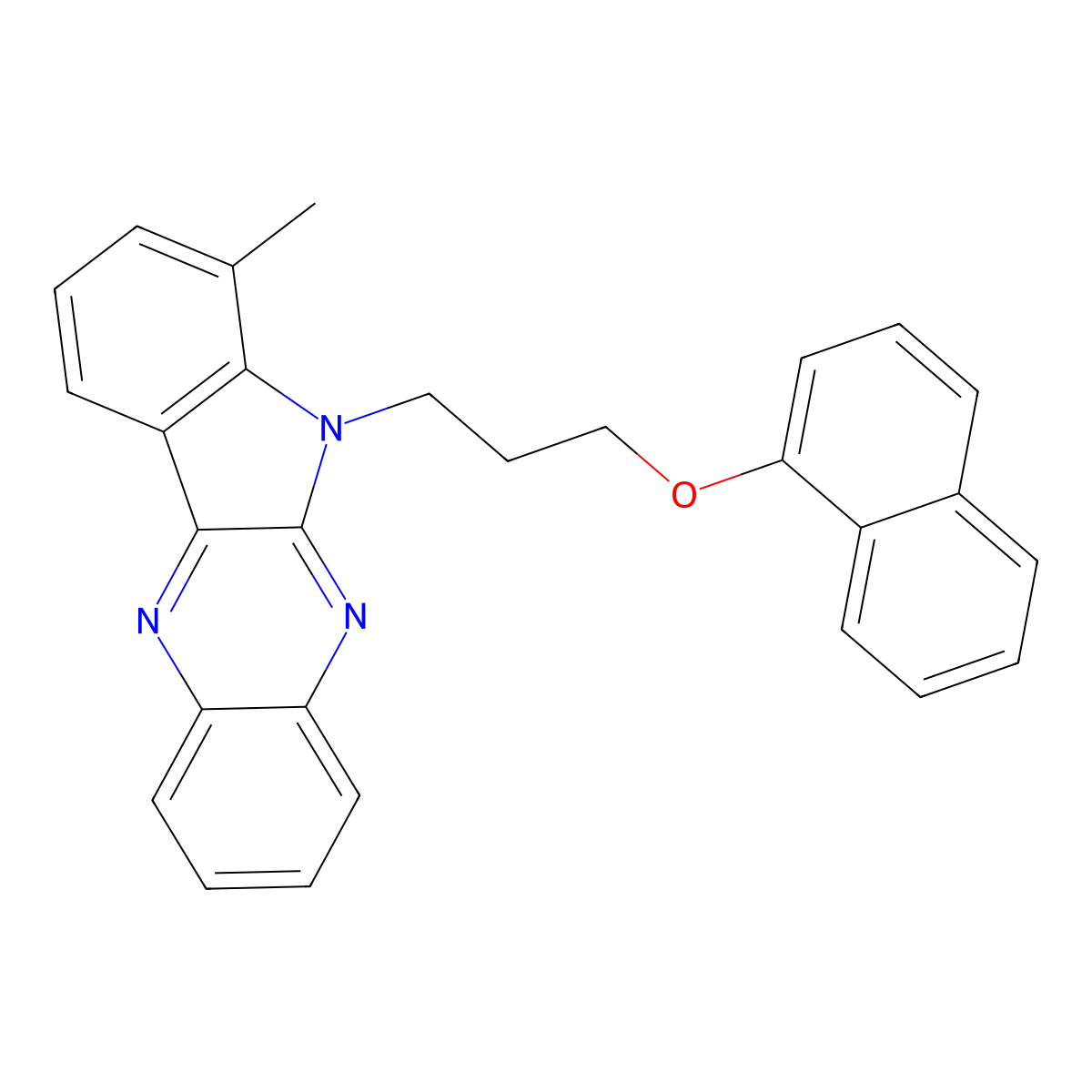 [3-(4-Methylindolo[2,3-b]quinoxalin-5-yl)propoxy]naphthalene molecular structure, CAS 847246-66-6