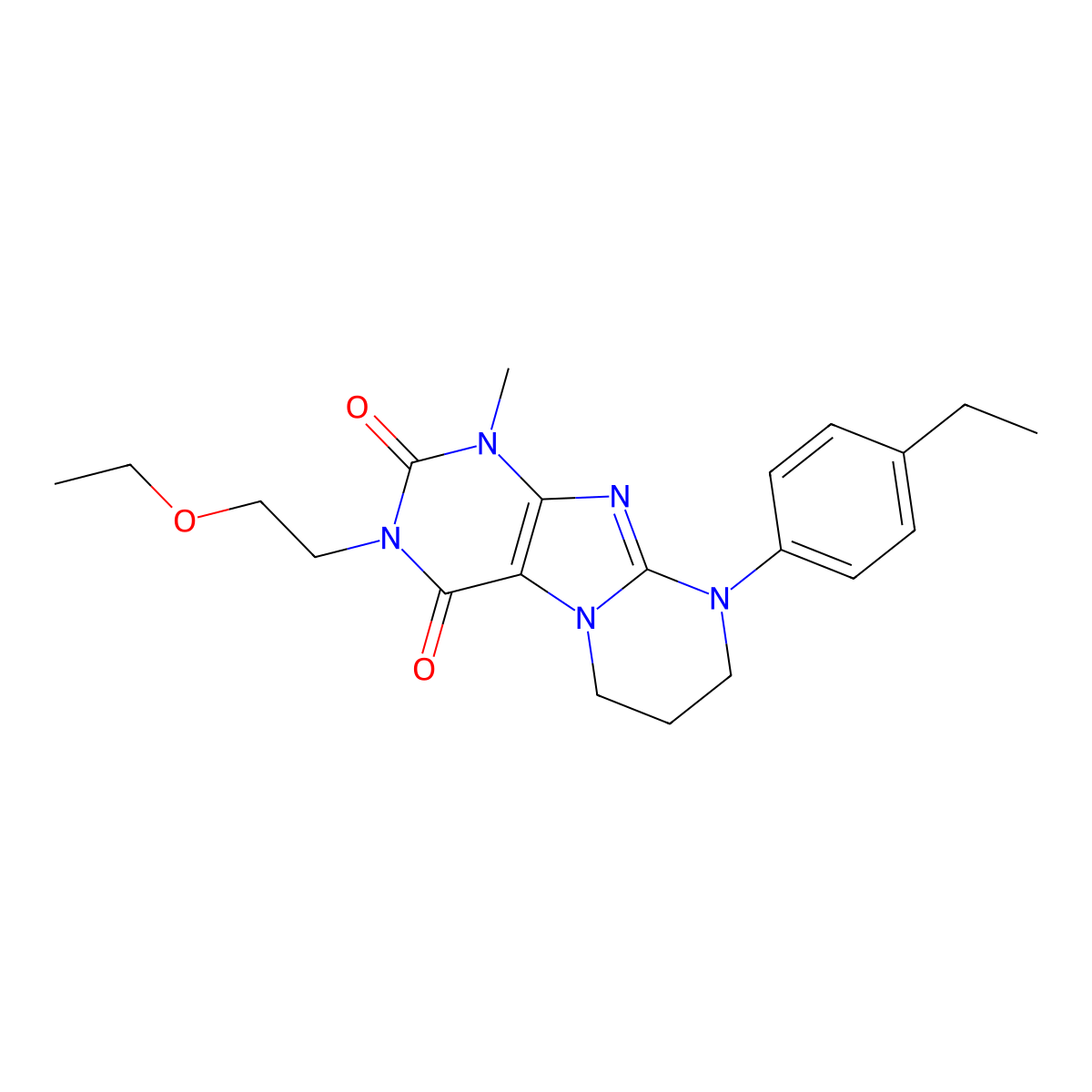 3-(2-ethoxyethyl)-9-(4-ethylphenyl)-1-methyl-7,8-dihydro-6H-purino[7,8-a]pyrimidine-2,4-dione molecular structure, CAS 847246-72-4