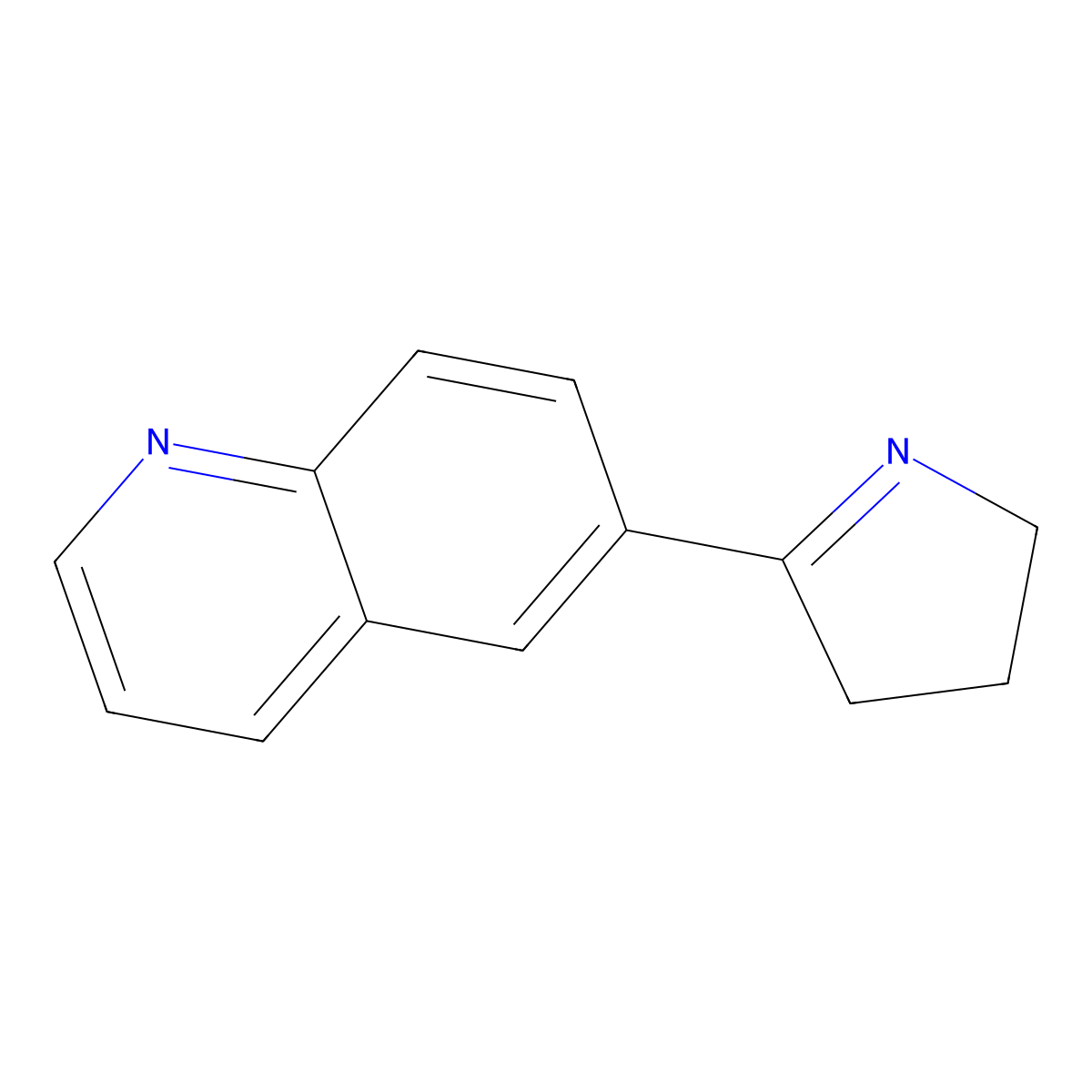 6-(3,4-dihydro-2H-pyrrol-5-yl)quinoline molecular structure, CAS 847248-44-6