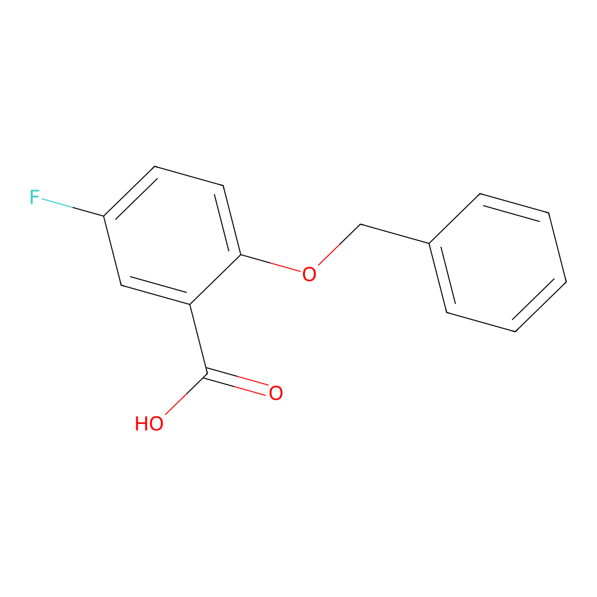 2-(Benzyloxy)-5-fluorobenzoic acid molecular structure, CAS 847256-14-8