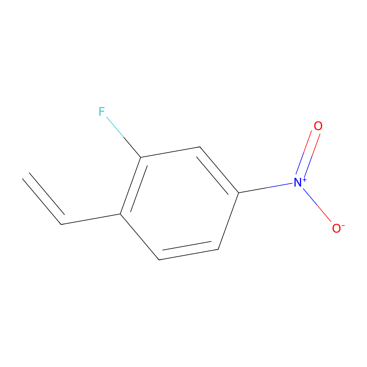 1-Ethenyl-2-fluoro-4-nitrobenzene molecular structure, CAS 847257-01-6