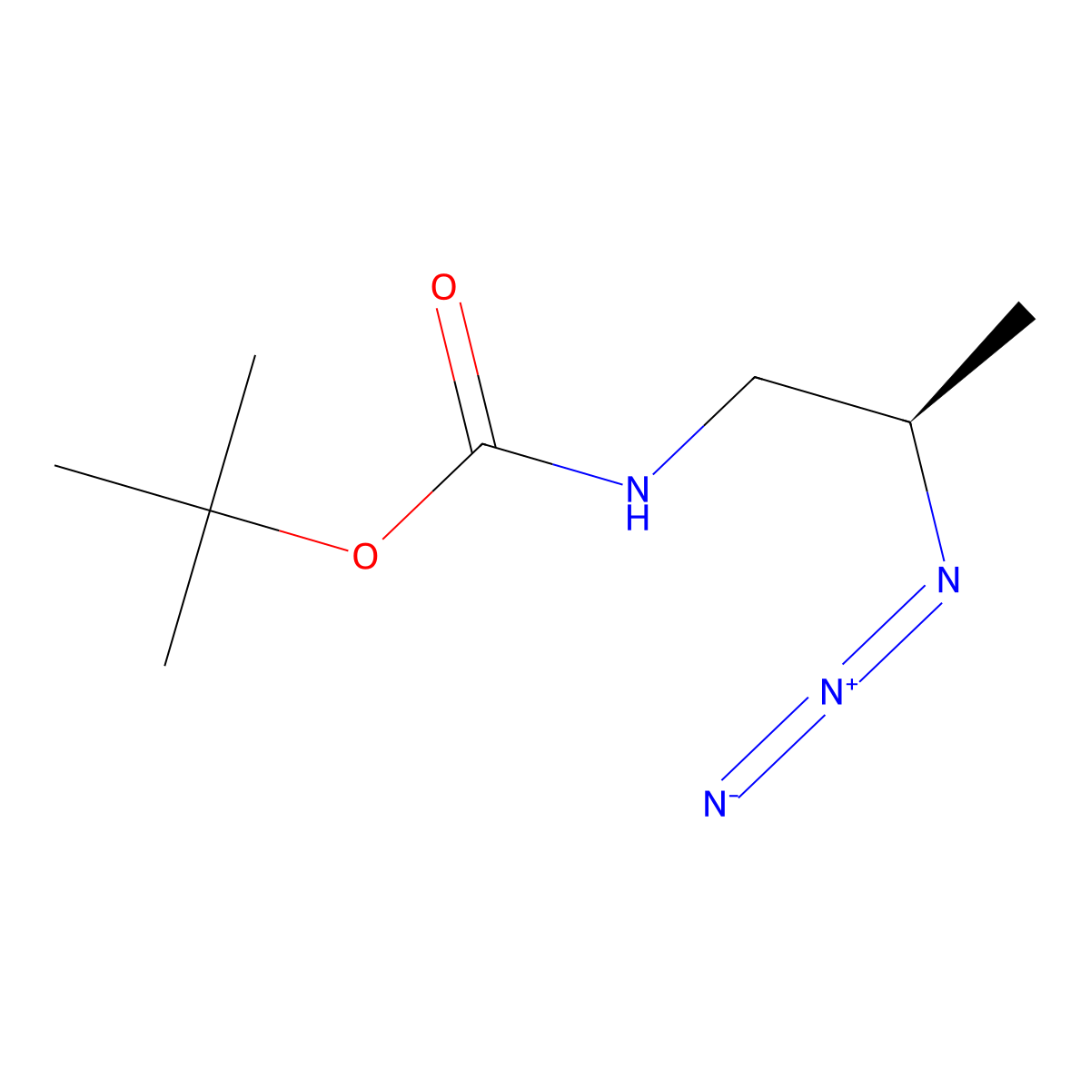 tert-butyl N-[(2R)-2-azidopropyl]carbamate molecular structure, CAS 847259-88-5