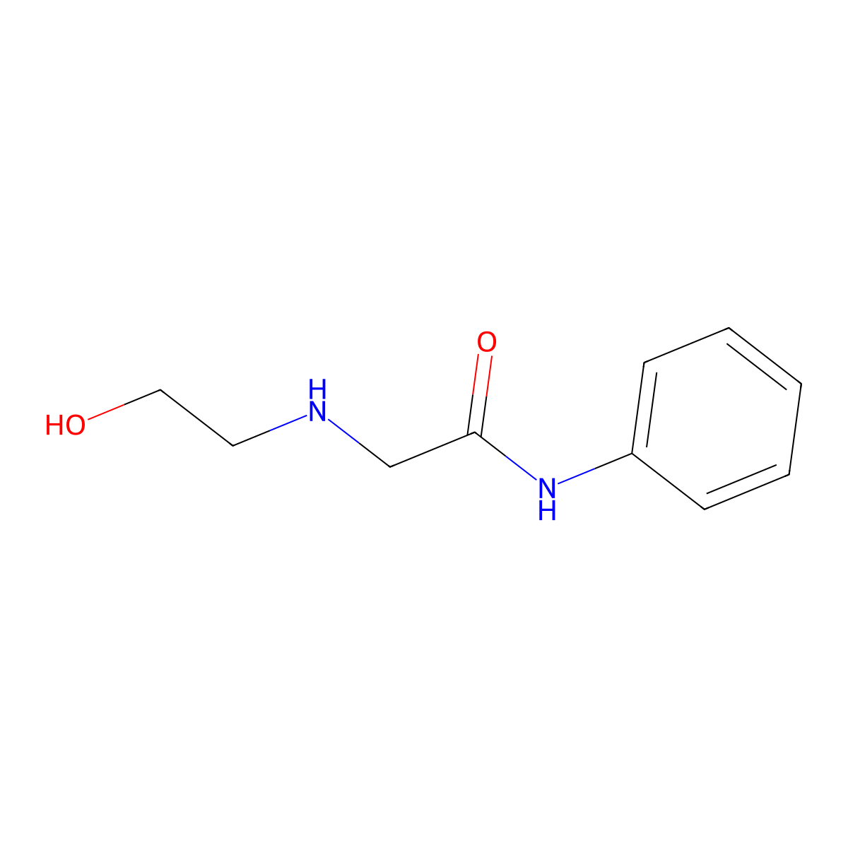 2-(2-Hydroxyethylamino)-N-phenylacetamide molecular structure, CAS 84726-81-8