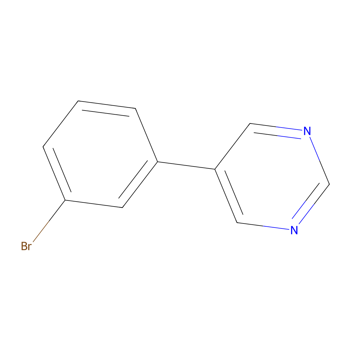 5-(3-Bromophenyl)pyrimidine molecular structure, CAS 847260-47-3