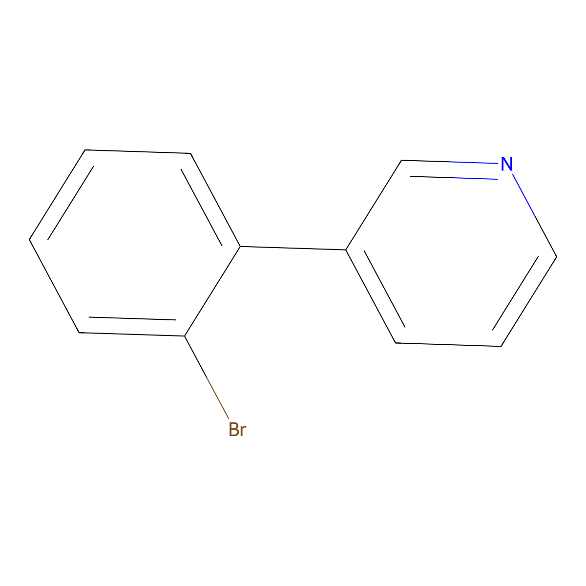 3-(2-Bromophenyl)pyridine molecular structure, CAS 847264-30-6