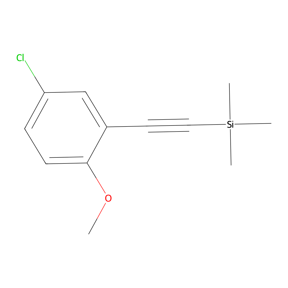 [2-(5-Chloro-2-methoxyphenyl)ethynyl]trimethylsilane molecular structure, CAS 847267-25-8