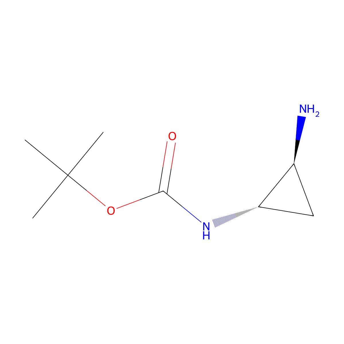 tert-Butyl ((1S,2S)-2-aminocyclopropyl)carbamate molecular structure, CAS 847268-25-1
