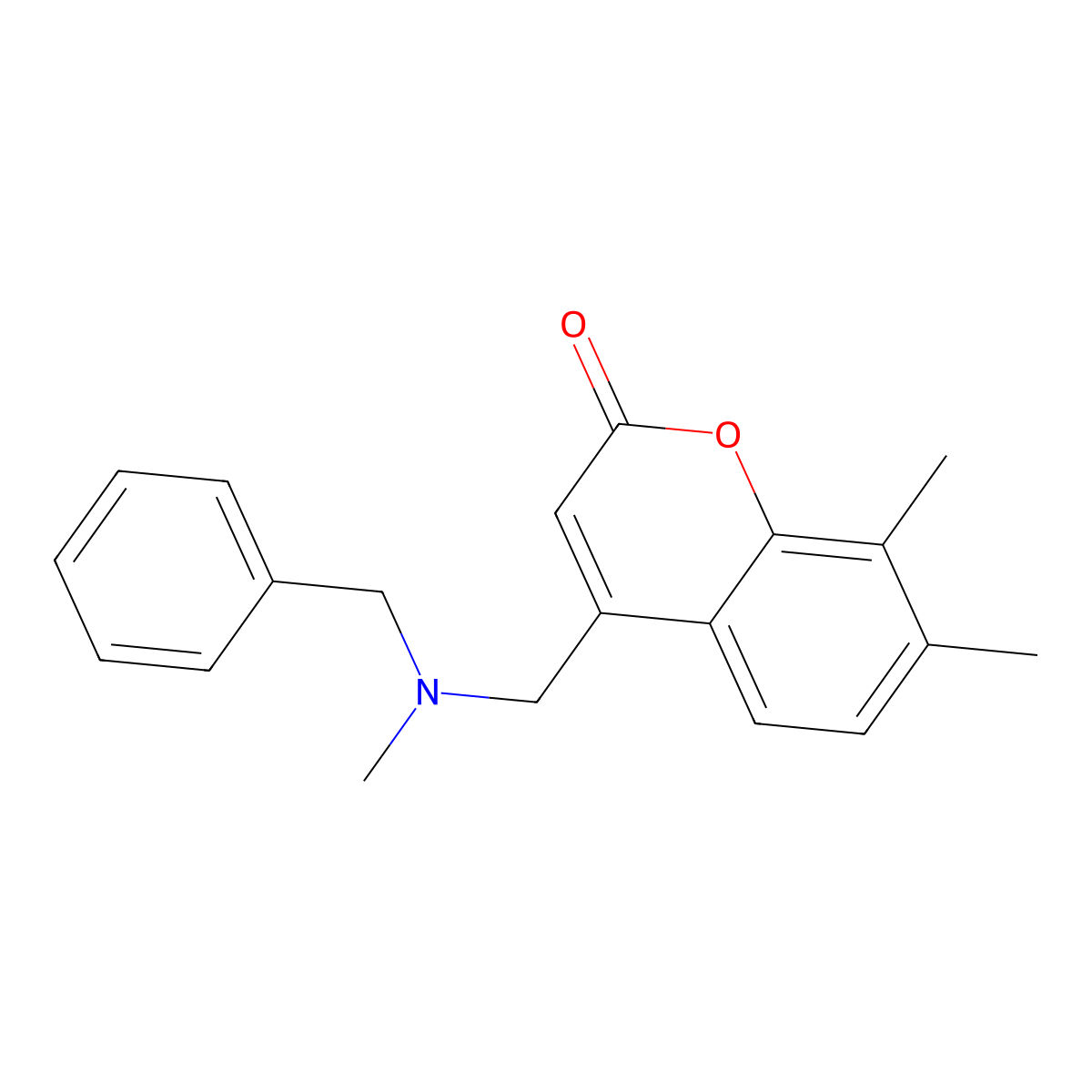 4-[[Benzyl(methyl)amino]methyl]-7,8-dimethylchromen-2-one molecular structure, CAS 847269-74-3