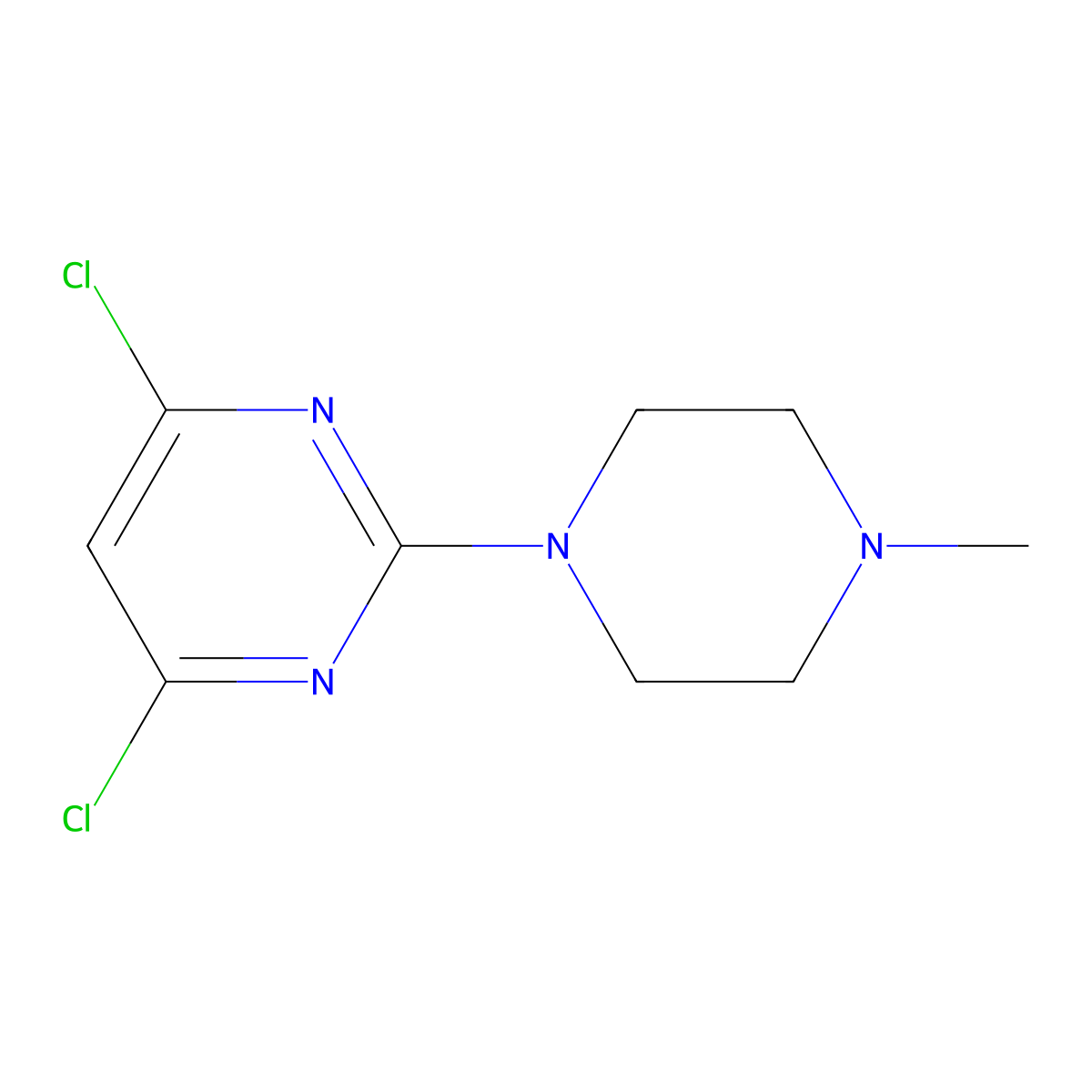 4,6-Dichloro-2-(4-methylpiperazin-1-yl)pyrimidine molecular structure, CAS 84727-44-6