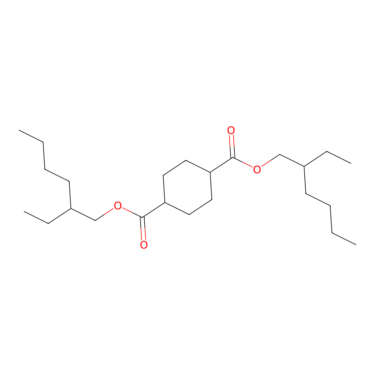 Bis(2-ethylhexyl) cyclohexane-1,4-dicarboxylate molecular structure, CAS 84731-70-4