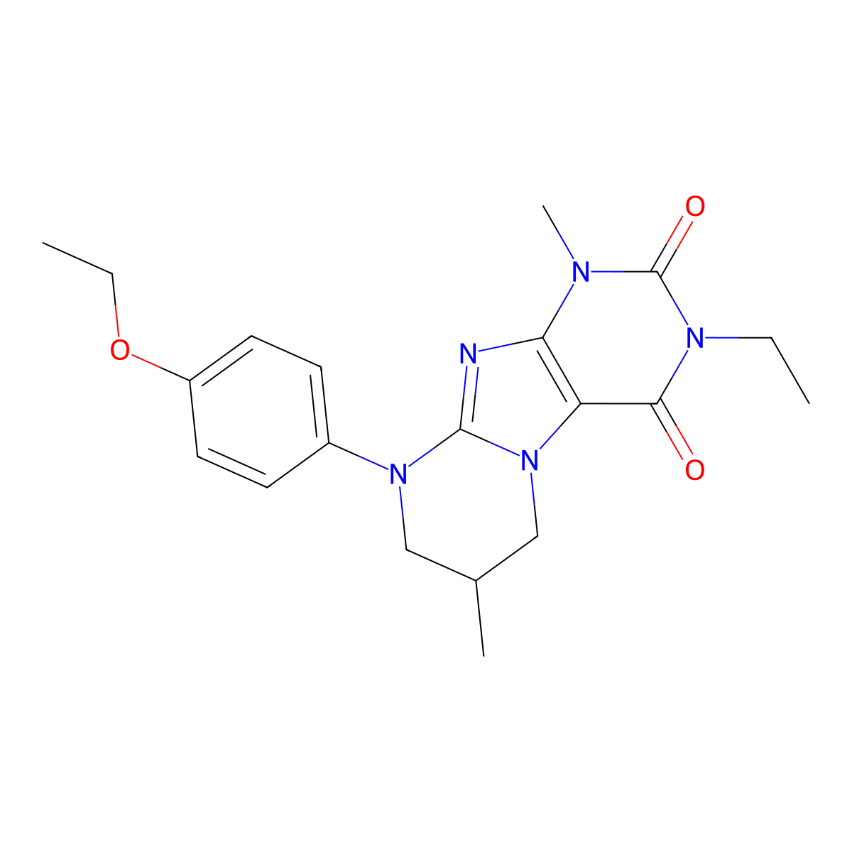 9-(4-ethoxyphenyl)-3-ethyl-1,7-dimethyl-7,8-dihydro-6H-purino[7,8-a]pyrimidine-2,4-dione molecular structure, CAS 847336-38-3