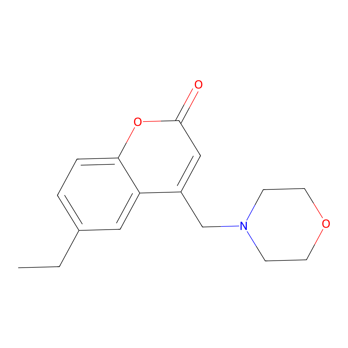 6-Ethyl-4-(morpholin-4-ylmethyl)chromen-2-one molecular structure, CAS 847338-99-2