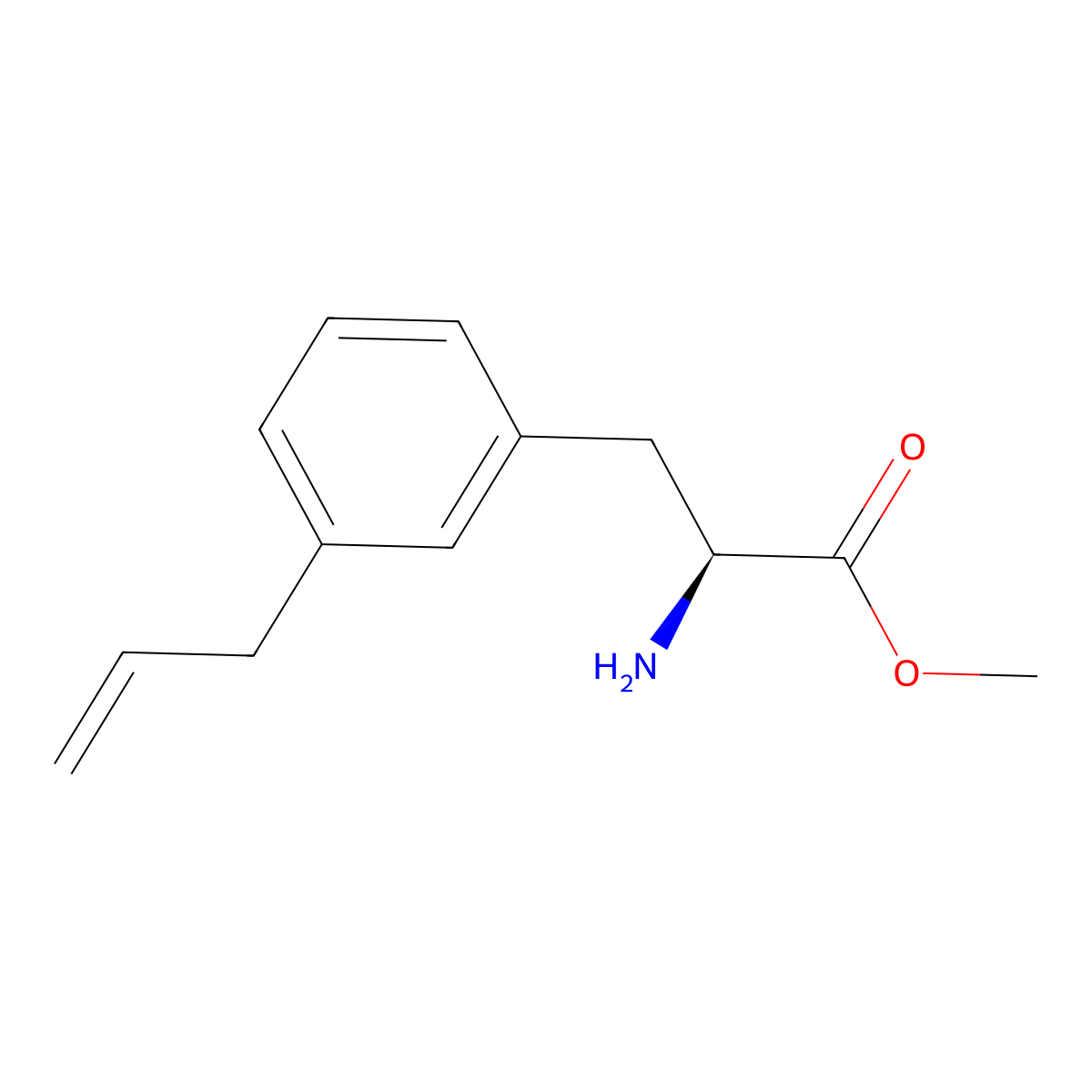 Methyl (2S)-2-amino-3-[3-(prop-2-EN-1-YL)phenyl]propanoate molecular structure, CAS 847341-29-1