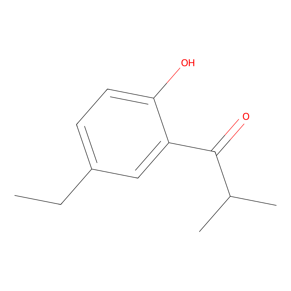 1-(5-Ethyl-2-hydroxyphenyl)-2-methylpropan-1-one molecular structure, CAS 847344-76-7