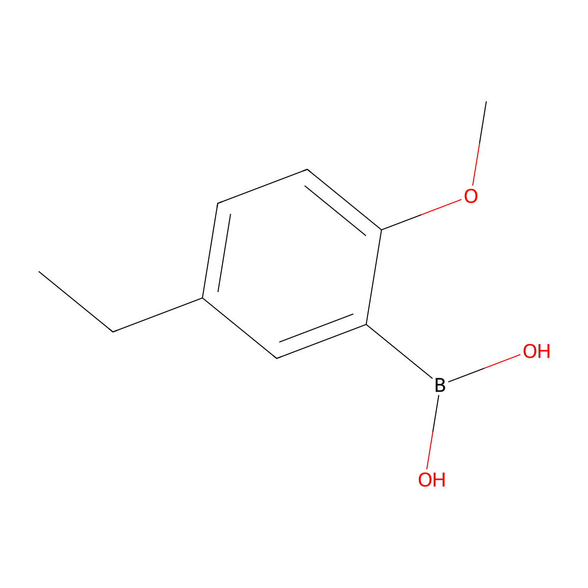 (5-Ethyl-2-methoxyphenyl)boronic acid molecular structure, CAS 847345-37-3