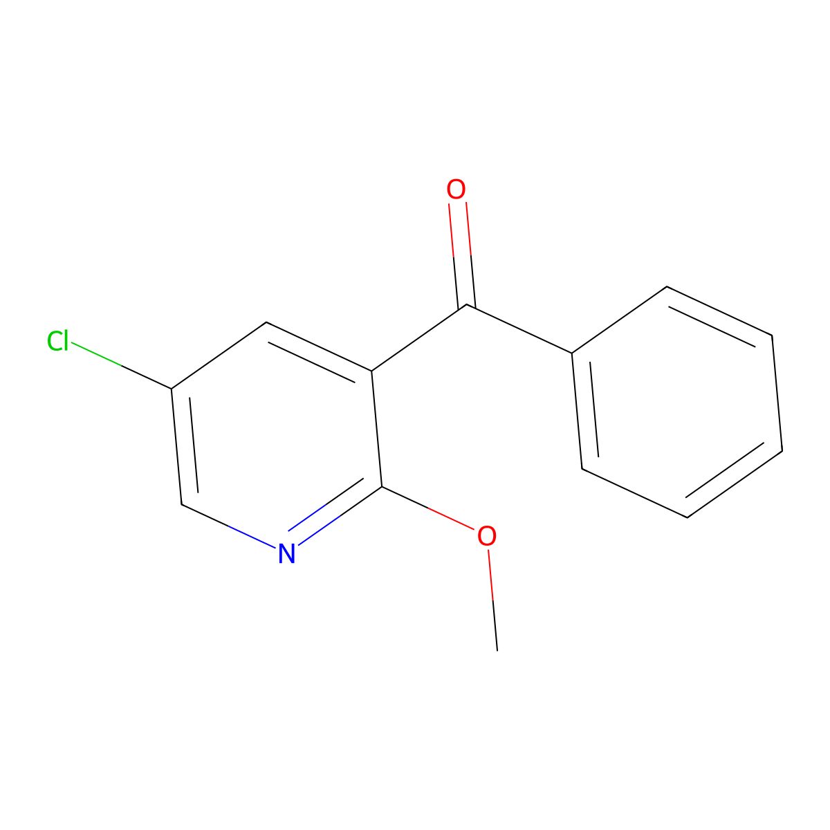 (5-Chloro-2-methoxypyridin-3-yl)phenylmethanone molecular structure, CAS 847345-86-2