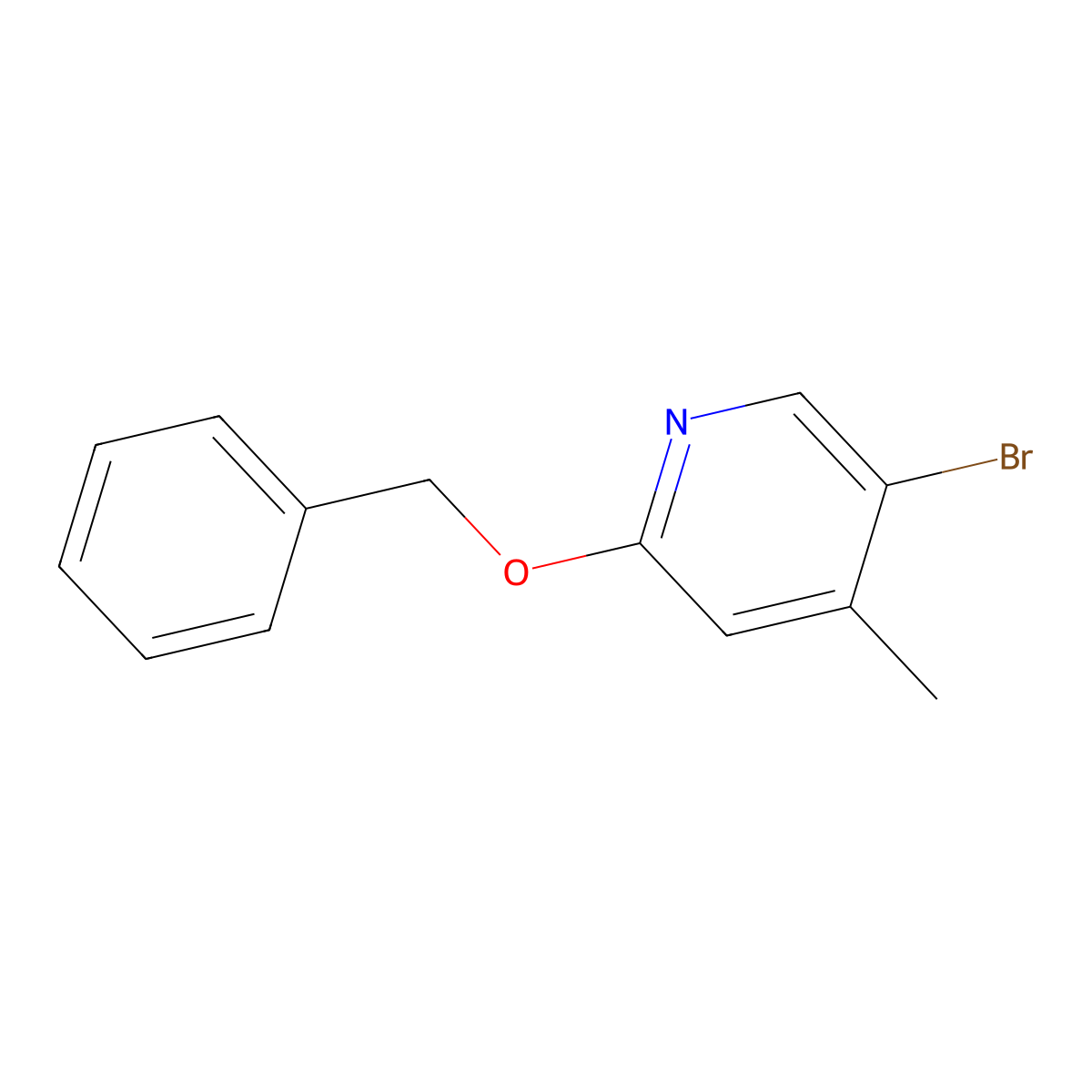 2-(Benzyloxy)-5-bromo-4-methylpyridine molecular structure, CAS 847349-87-5