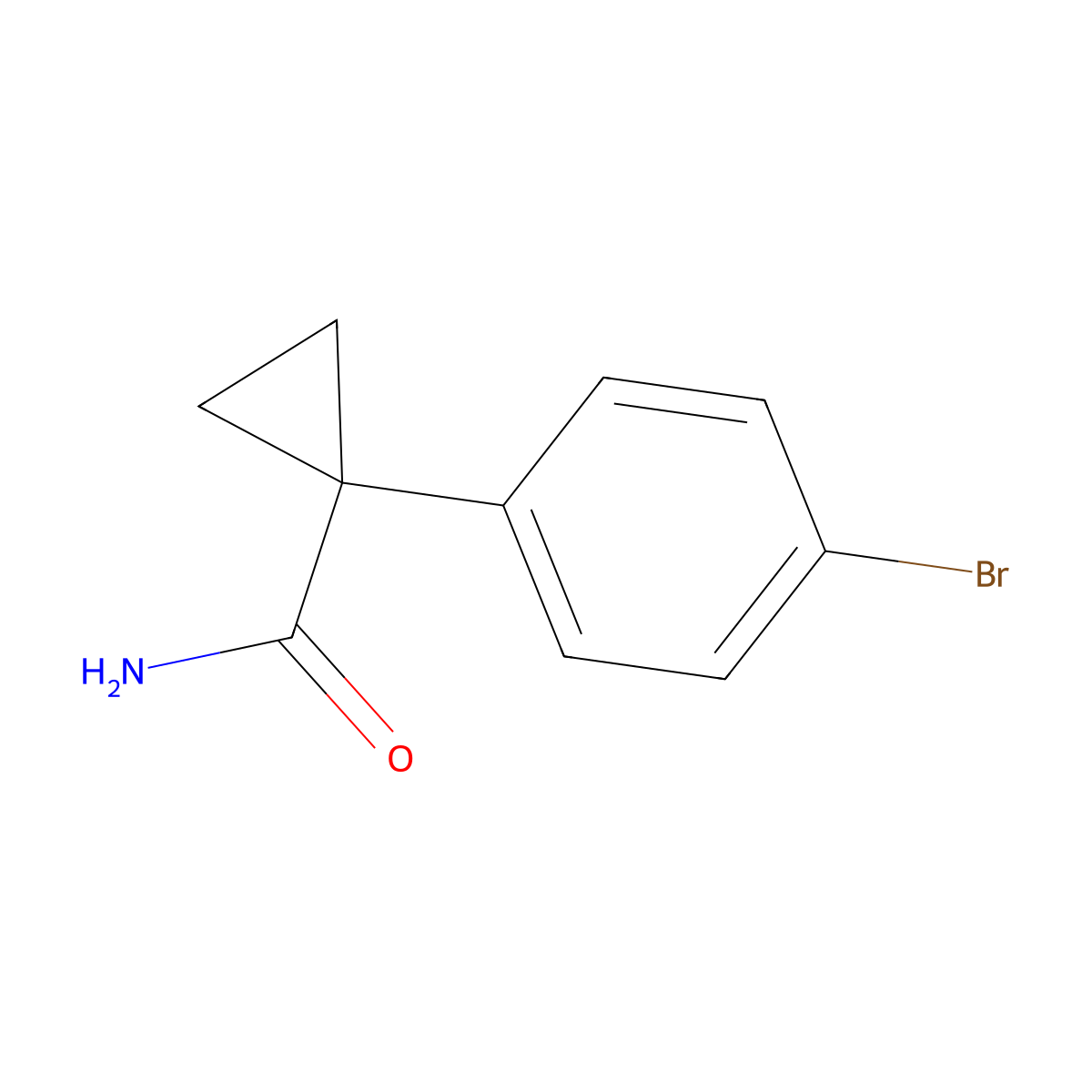 1-(4-Bromophenyl)cyclopropanecarboxamide molecular structure, CAS 847361-67-5