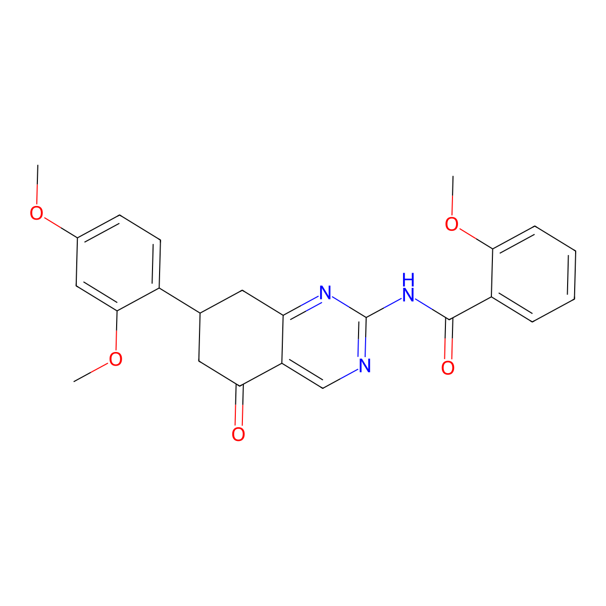 N-[7-(2,4-dimethoxyphenyl)-5-oxo-5,6,7,8-tetrahydroquinazolin-2-yl]-2-methoxybenzamide molecular structure, CAS 847365-03-1