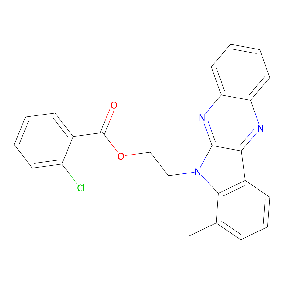 2-(4-Methylindolo[2,3-b]quinoxalin-5-yl)ethyl 2-chlorobenzoate molecular structure, CAS 847367-46-8