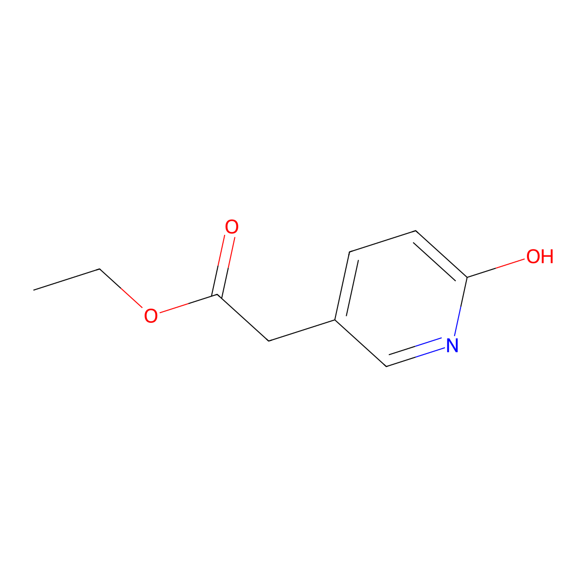 Ethyl 2-(6-hydroxypyridin-3-yl)acetate molecular structure, CAS 847375-00-2