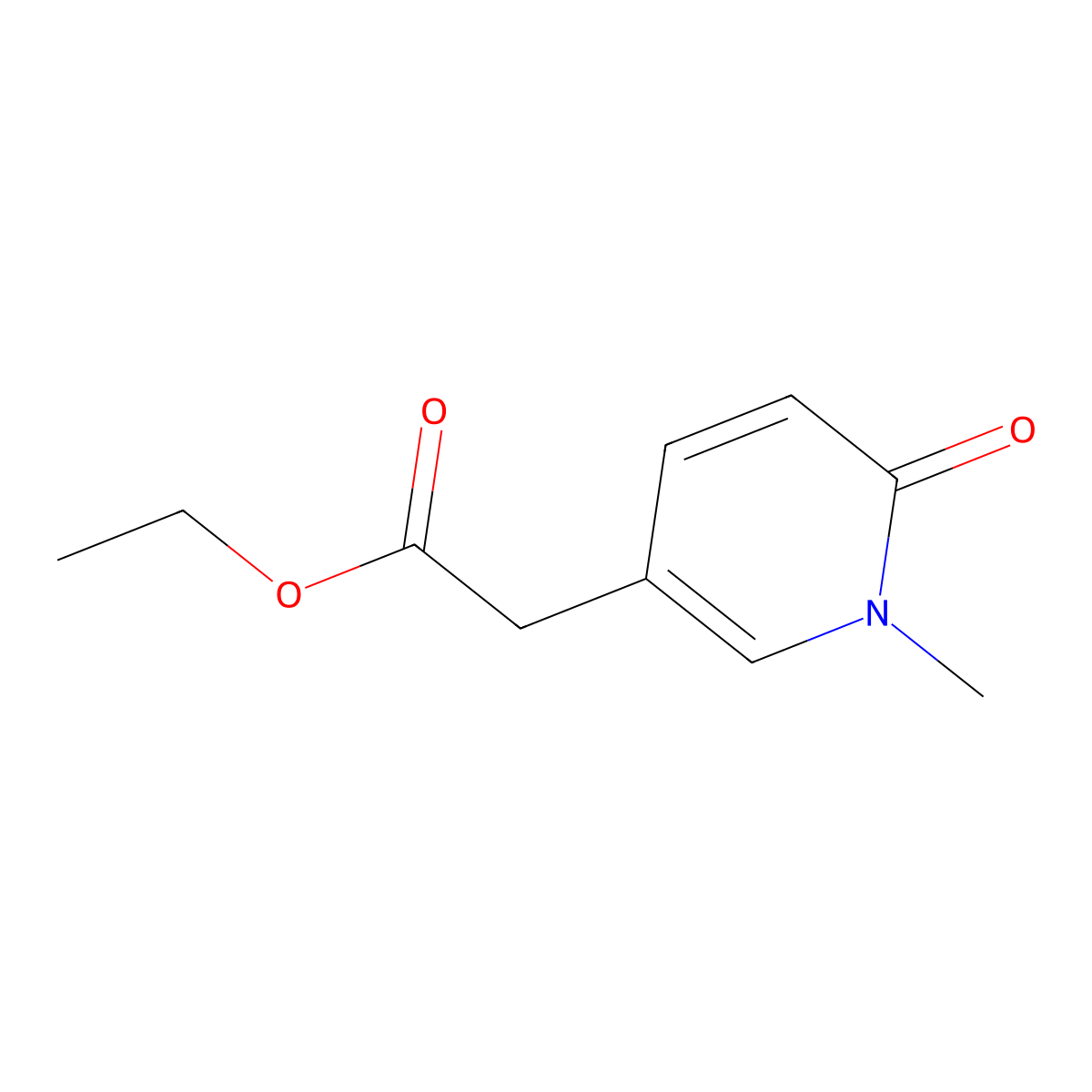 Ethyl 2-(1-methyl-6-oxo-1,6-dihydropyridin-3-yl)acetate molecular structure, CAS 847375-01-3
