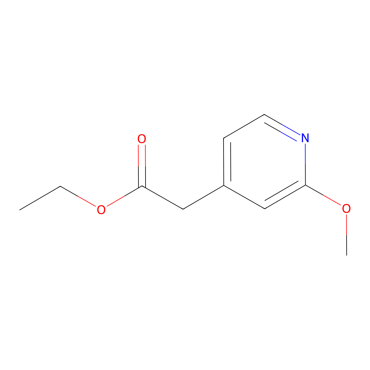 Ethyl 2-(2-methoxypyridin-4-yl)acetate molecular structure, CAS 847375-45-5