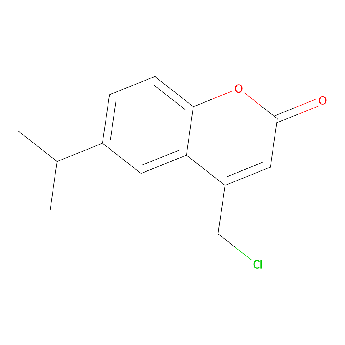 4-(Chloromethyl)-6-isopropyl-2H-chromen-2-one molecular structure, CAS 847377-73-5