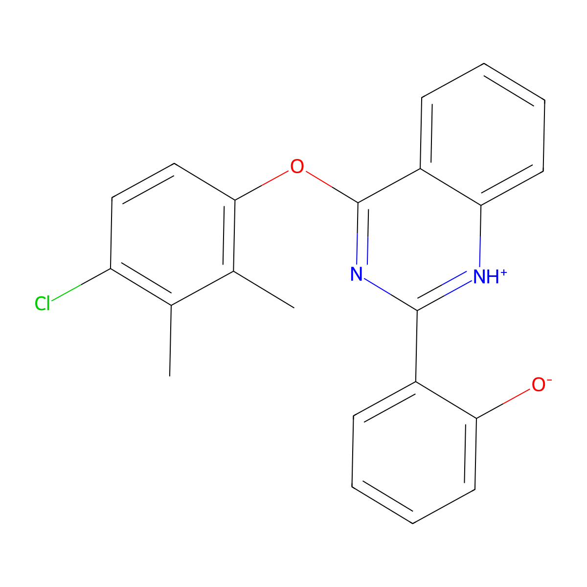 2-[4-(4-Chloro-2,3-dimethylphenoxy)-2-quinazolinyl]phenol molecular structure, CAS 847377-82-6