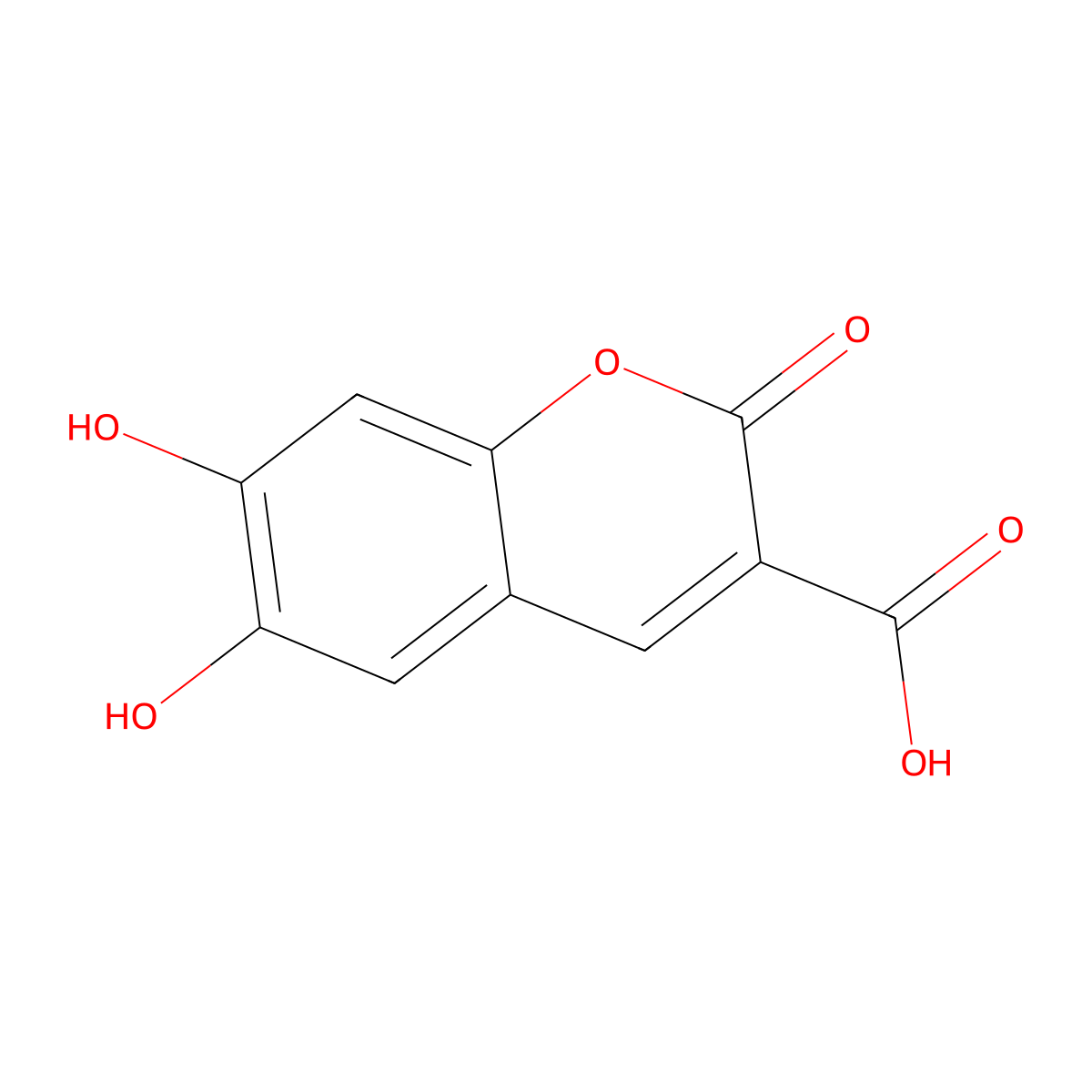 6,7-Dihydroxycoumarin-3-carboxylic Acid molecular structure, CAS 84738-35-2