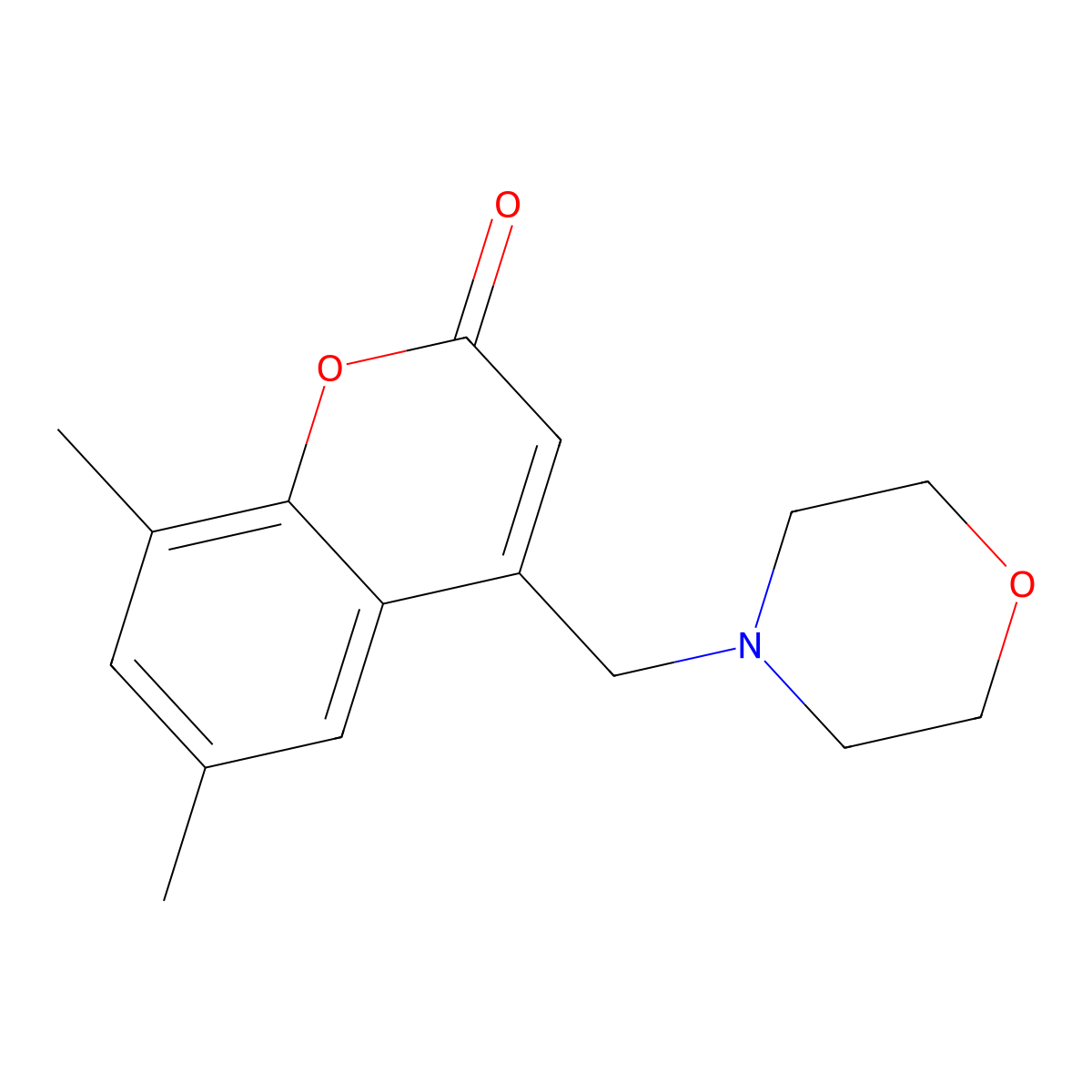 6,8-Dimethyl-4-(morpholin-4-ylmethyl)chromen-2-one molecular structure, CAS 847380-09-0