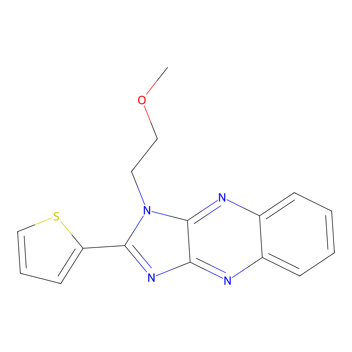 3-(2-Methoxyethyl)-2-thiophen-2-ylimidazo[4,5-b]quinoxaline molecular structure, CAS 847380-36-3