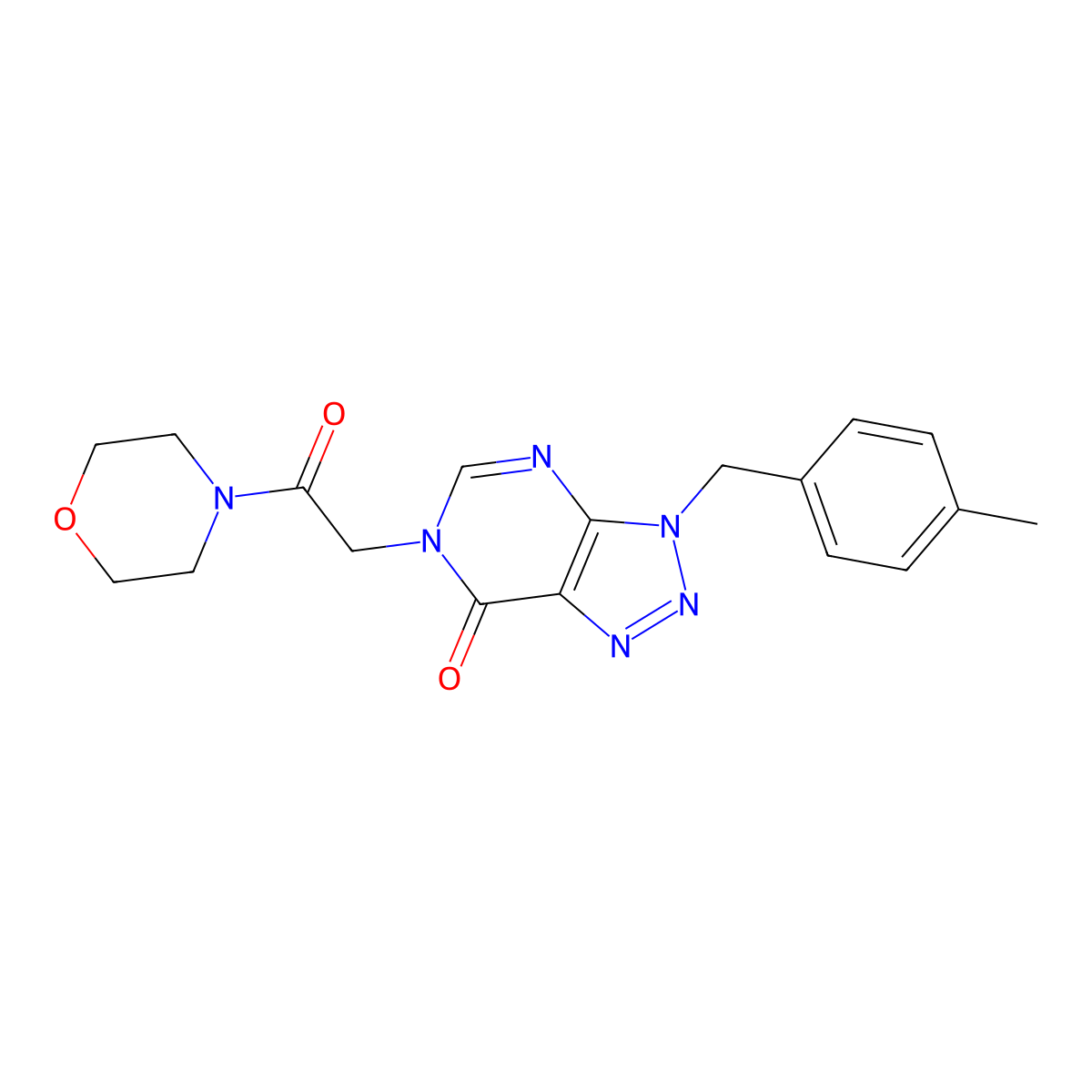 3-(4-methylbenzyl)-6-(2-morpholino-2-oxoethyl)-3H-[1,2,3]triazolo[4,5-d]pyrimidin-7(6H)-one molecular structure, CAS 847381-55-9