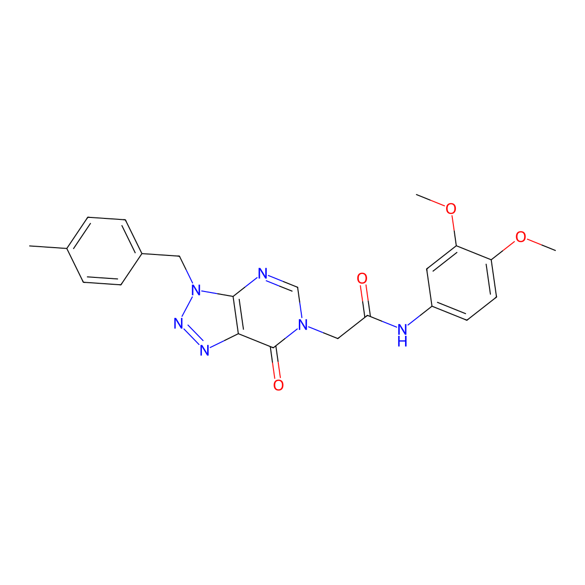 N-(3,4-dimethoxyphenyl)-2-[3-(4-methylbenzyl)-7-oxo-3,7-dihydro-6H-[1,2,3]triazolo[4,5-d]pyrimidin-6-yl]acetamide molecular structure, CAS 847381-81-1
