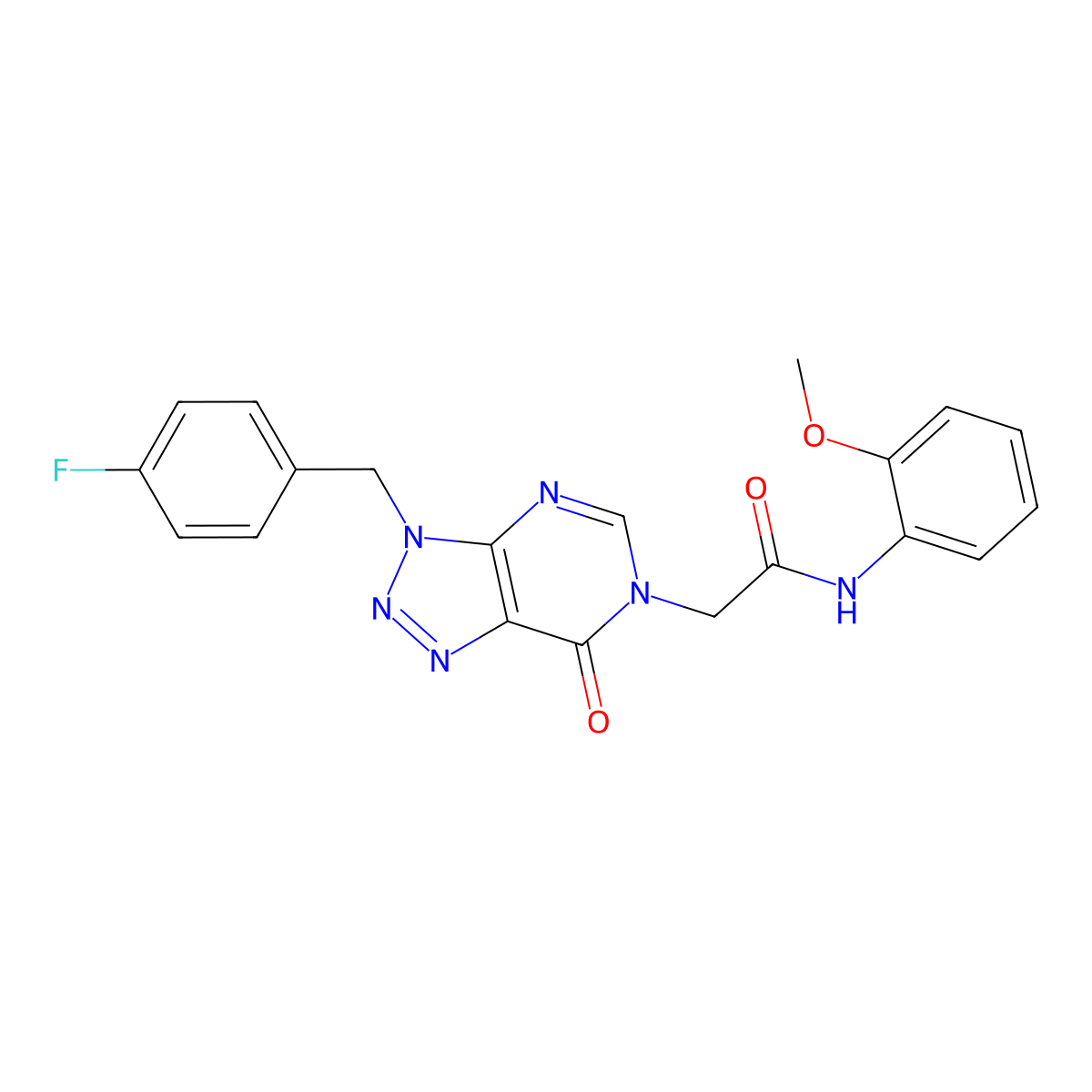 2-(3-(4-fluorobenzyl)-7-oxo-3H-[1,2,3]triazolo[4,5-d]pyrimidin-6(7H)-yl)-N-(2-methoxyphenyl)acetamide molecular structure, CAS 847382-50-7