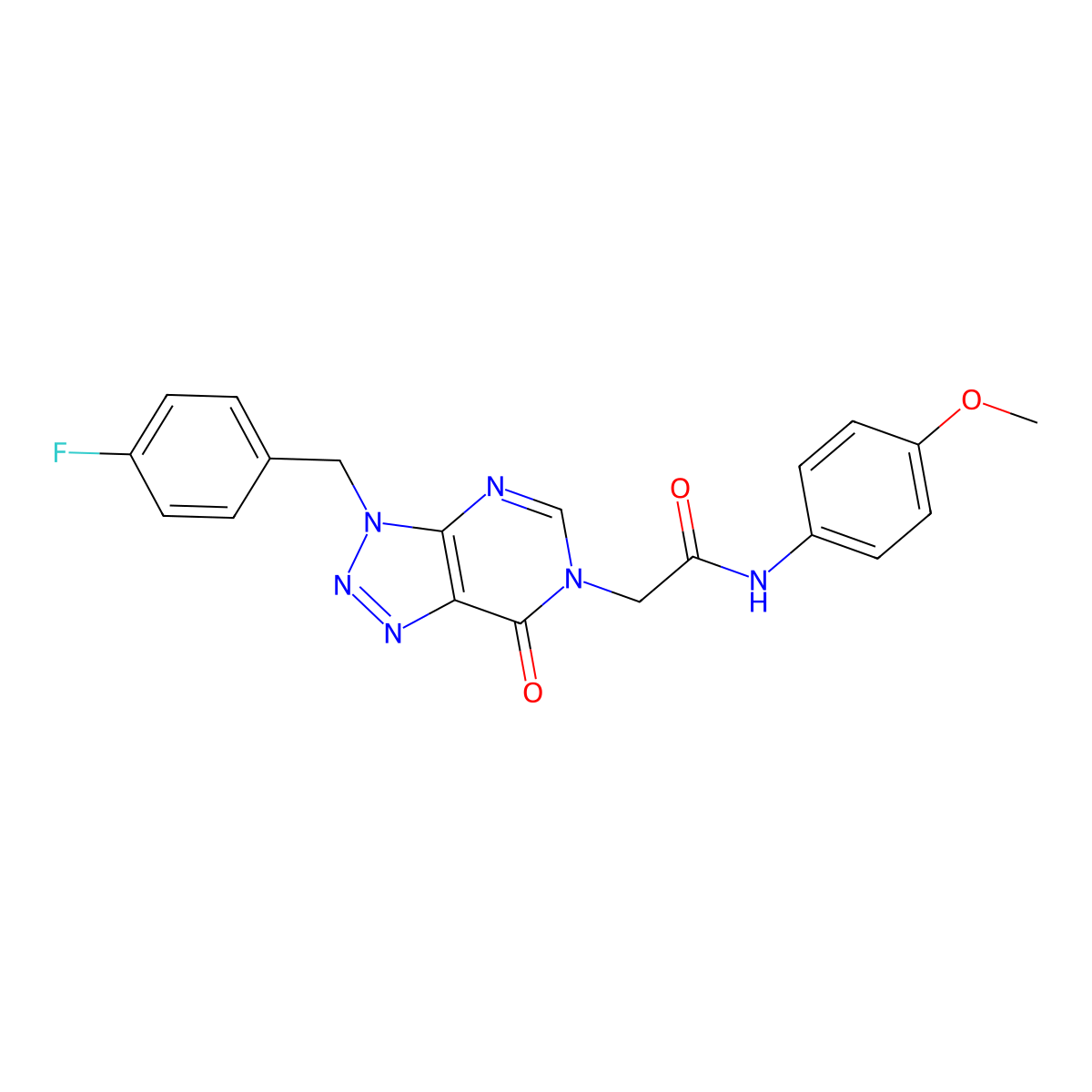 2-{3-[(4-fluorophenyl)methyl]-7-oxo-3H,6H,7H-[1,2,3]triazolo[4,5-d]pyrimidin-6-yl}-N-(4-methoxyphenyl)acetamide molecular structure, CAS 847382-52-9