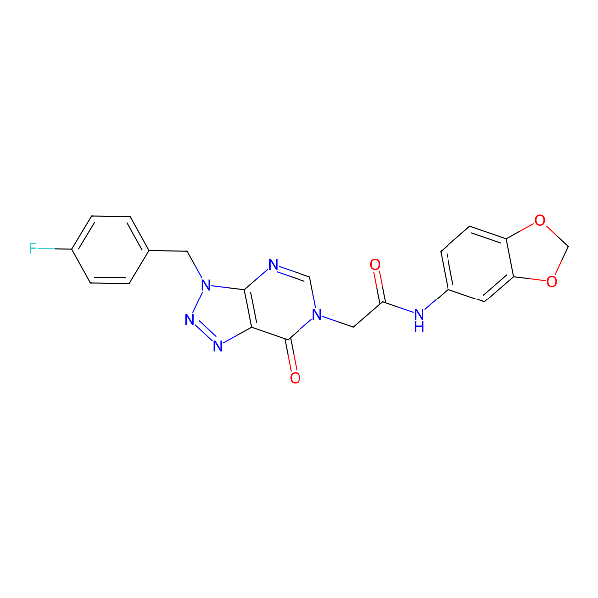 N-(benzo[d][1,3]dioxol-5-yl)-2-(3-(4-fluorobenzyl)-7-oxo-3H-[1,2,3]triazolo[4,5-d]pyrimidin-6(7H)-yl)acetamide molecular structure, CAS 847382-58-5