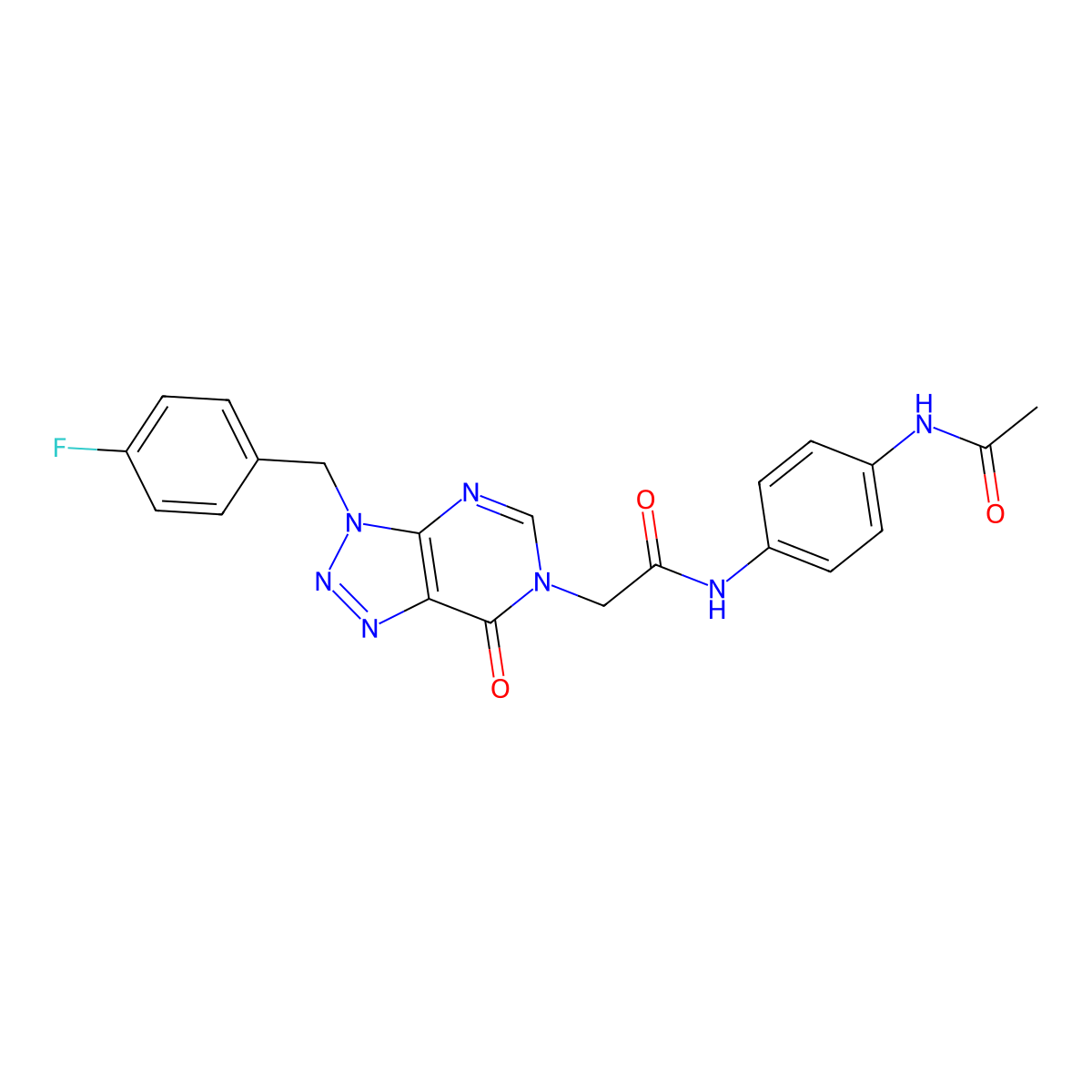 N-(4-acetamidophenyl)-2-(3-(4-fluorobenzyl)-7-oxo-3H-[1,2,3]triazolo[4,5-d]pyrimidin-6(7H)-yl)acetamide molecular structure, CAS 847382-63-2