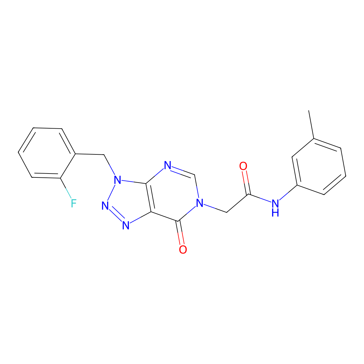 2-(3-(2-fluorobenzyl)-7-oxo-3H-[1,2,3]triazolo[4,5-d]pyrimidin-6(7H)-yl)-N-(m-tolyl)acetamide molecular structure, CAS 847383-03-3