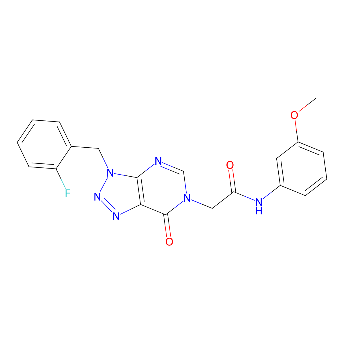2-(3-(2-fluorobenzyl)-7-oxo-3H-[1,2,3]triazolo[4,5-d]pyrimidin-6(7H)-yl)-N-(3-methoxyphenyl)acetamide molecular structure, CAS 847383-18-0