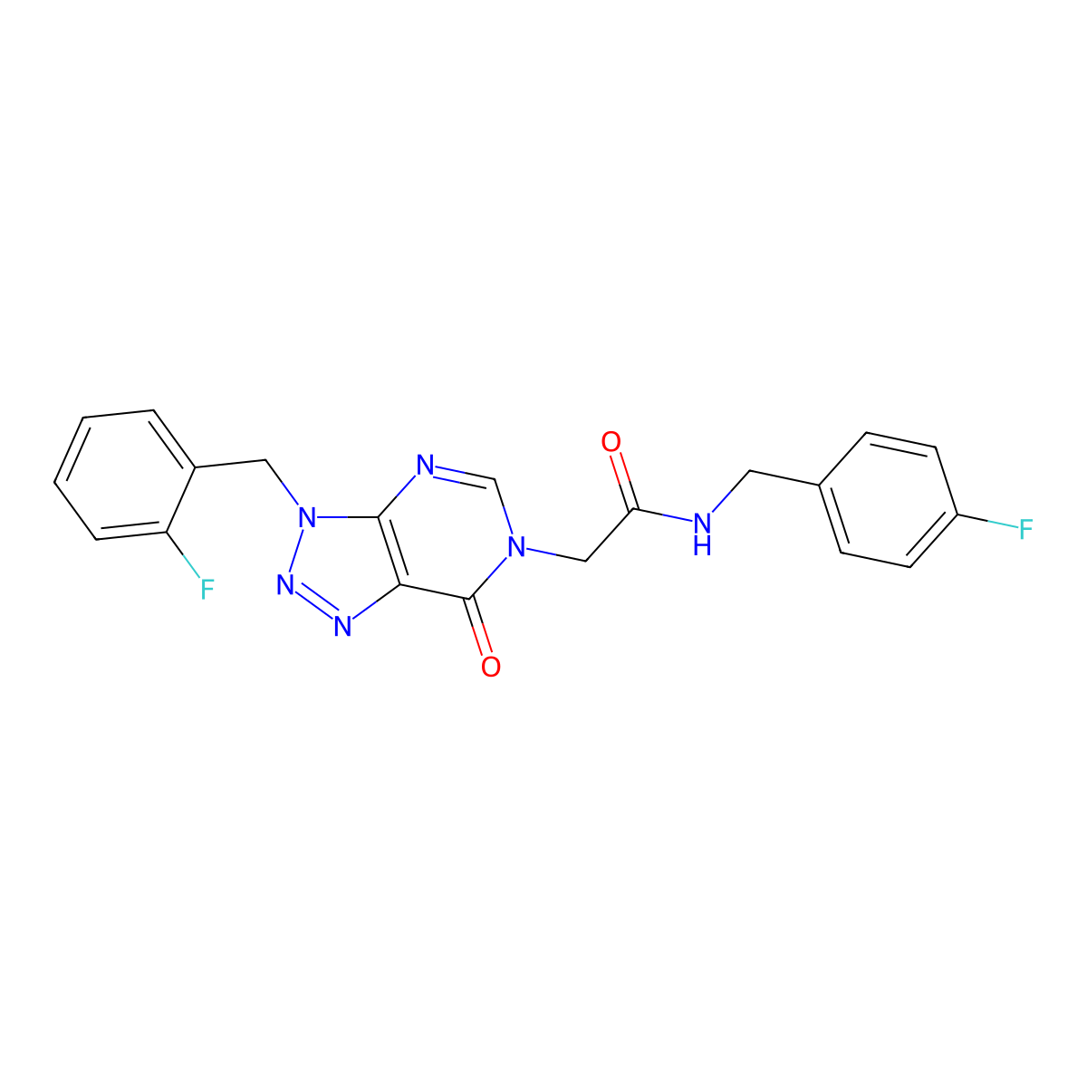 N-(4-fluorobenzyl)-2-(3-(2-fluorobenzyl)-7-oxo-3H-[1,2,3]triazolo[4,5-d]pyrimidin-6(7H)-yl)acetamide molecular structure, CAS 847383-35-1