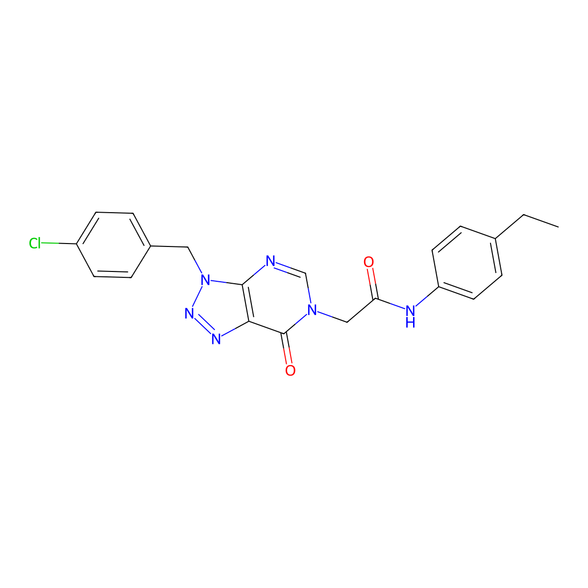 2-[3-(4-chlorobenzyl)-7-oxo-3,7-dihydro-6H-[1,2,3]triazolo[4,5-d]pyrimidin-6-yl]-N-(4-ethylphenyl)acetamide molecular structure, CAS 847383-72-6