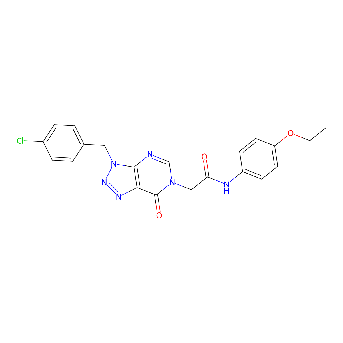 2-(3-(4-chlorobenzyl)-7-oxo-3H-[1,2,3]triazolo[4,5-d]pyrimidin-6(7H)-yl)-N-(4-ethoxyphenyl)acetamide molecular structure, CAS 847383-79-3