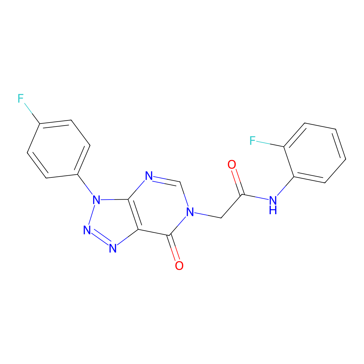 N-(2-fluorophenyl)-2-(3-(4-fluorophenyl)-7-oxo-3H-[1,2,3]triazolo[4,5-d]pyrimidin-6(7H)-yl)acetamide molecular structure, CAS 847384-22-9
