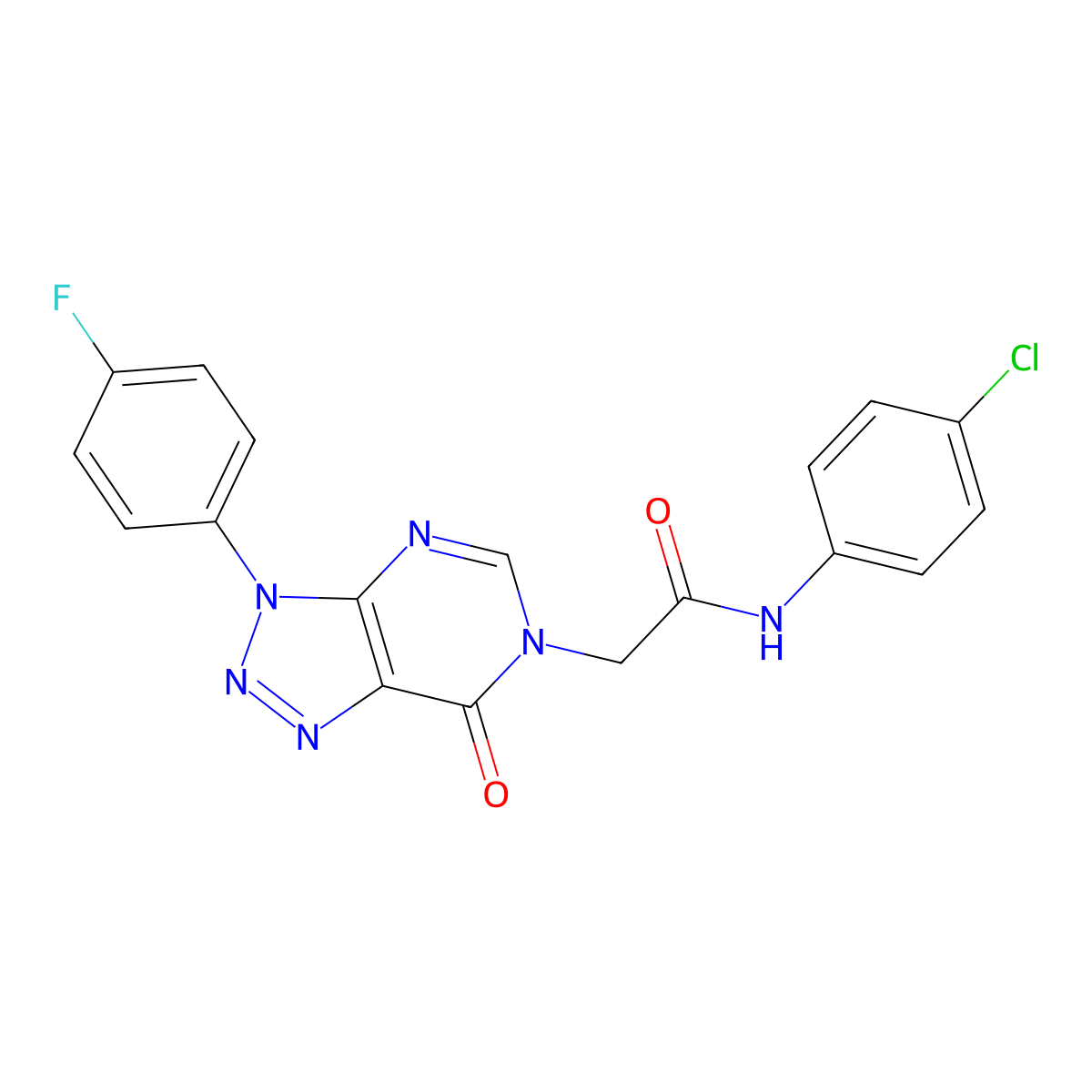 N-(4-chlorophenyl)-2-[3-(4-fluorophenyl)-7-oxo-3H,6H,7H-[1,2,3]triazolo[4,5-d]pyrimidin-6-yl]acetamide molecular structure, CAS 847384-26-3