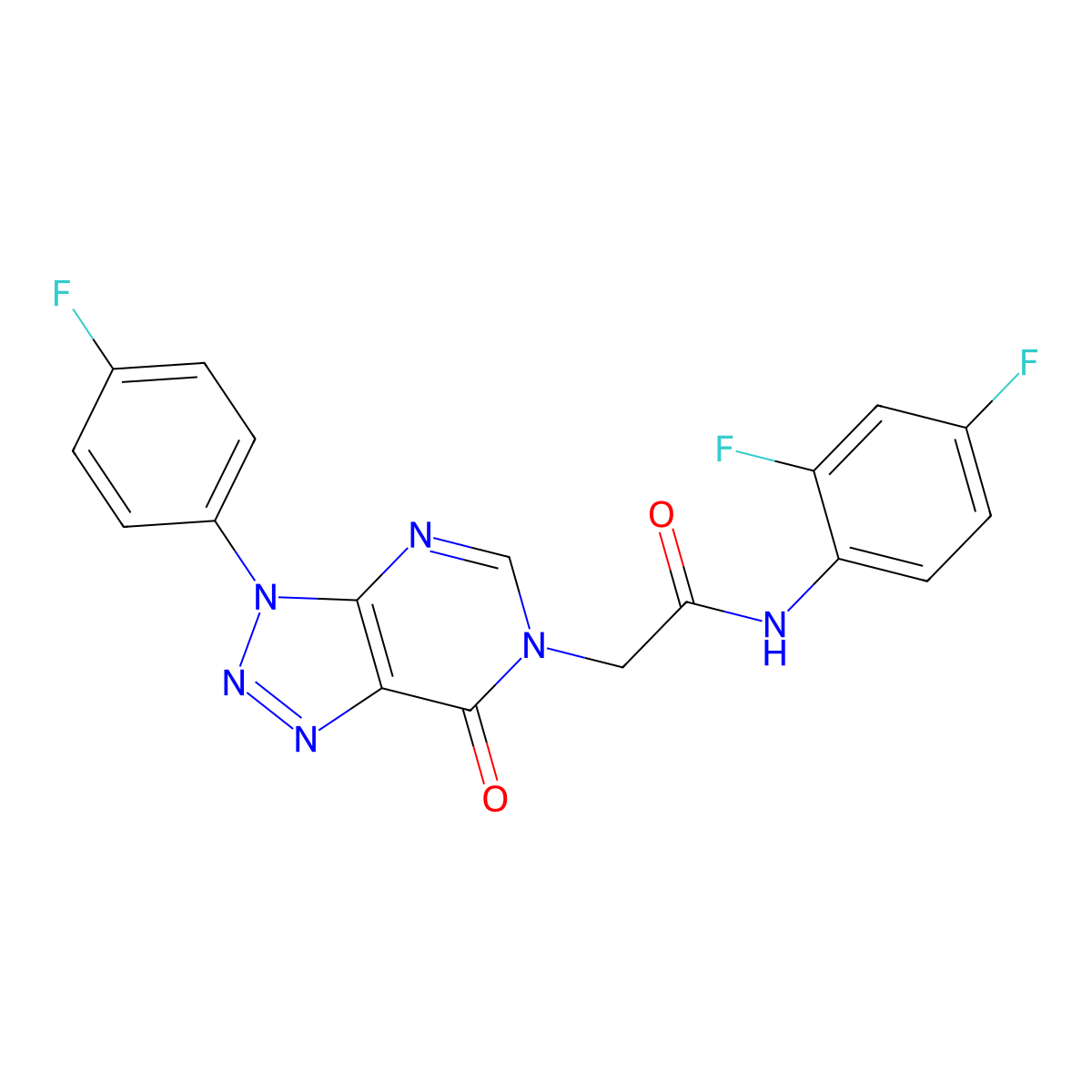 N-(2,4-difluorophenyl)-2-(3-(4-fluorophenyl)-7-oxo-3H-[1,2,3]triazolo[4,5-d]pyrimidin-6(7H)-yl)acetamide molecular structure, CAS 847384-28-5